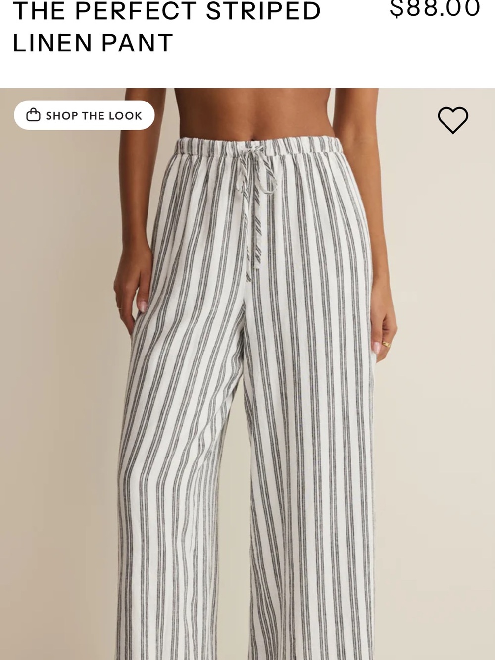 Zsupply Perfect Striped Linen Pant - size L